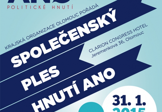 2. společenský ples hnutí ANO 31. 1. 2015 v Clarion Congress Hotel Olomouc